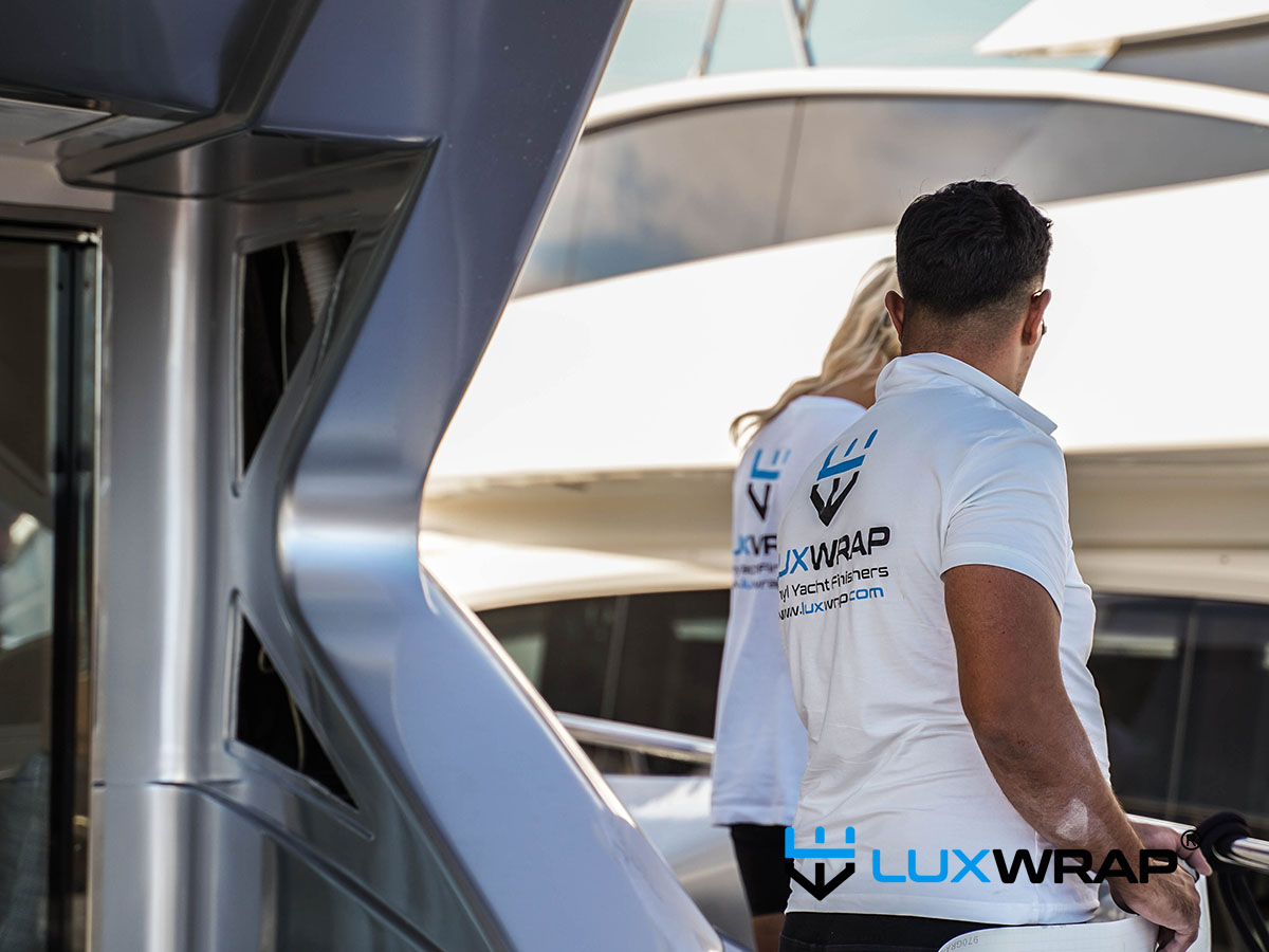 Wrapping complex compound curves on a large superyacht superstructure — advanced LuxWrap installation technique